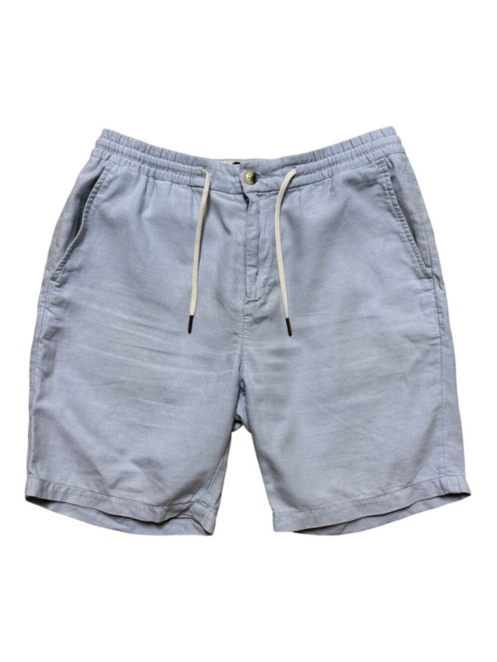 Scotch & Soda Amsterdam Linen Blend Drawstring Shorts Men’s Large Blue